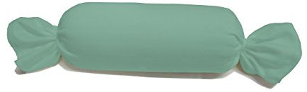 Dukal | Bezug für Nackenrolle | 15 x 40 cm | aus hochwertigem DOPPEL-Jersey | 100% Baumwolle | Farbe: jade