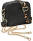 Lily England Cross Body Bag Women, Over Shoulder Bags with Adjustable Wide Strap & Chain, Versatile Crossbody Bags for Women & Ladies Handbags, Black