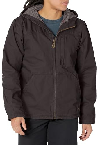 Dickies Duck Canvas High Pile Fleece Lined Jacket, RINSED BLACK, L