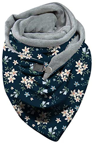 Foulard Femme Écharpe Triangle Femme Hiver Écharpe et Foulards Femme Écharpe Chaudes Imprimées à Double Couche avec Boucle Triangulaire Automne et Hiver Écharpe à Carreaux d'hiver