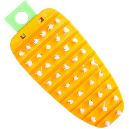 Bojueshaw Flexible Vegetable Cleaning Brush – Orange Scrubber for Potatoes, Carrots, and Fruit, Vegetable Washing