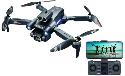 Flybotic – Drone Air Vision HD – Drone Pieghevole Wifi con Fotocamera HD – Decollo & Atterraggio Automatico – Volo Stazionario – Tecnologia 2,4 GHz – 2 Batterie Ricaricabili – Da 14 Anni