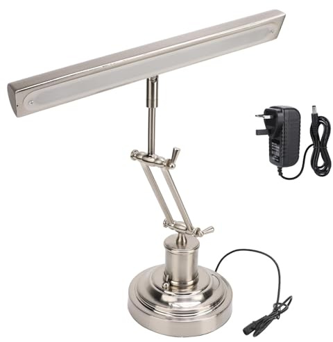 OKOVO Retro Piano Lamp Multifunctional Touch Dimming Eye Guard Double Lamp Arm Design LED Piano Desk Lamp for Reading Piano Bedside