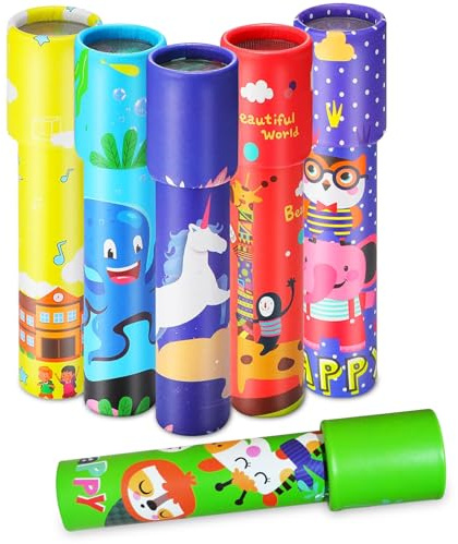 JYSNOW 6 Piezas Caleidoscopio, Caleidoscopio Infantil, Juguete Caleidoscopios de Papel, Caleidoscopioes Infantil, Caleidoscopios Clásicos, para Cumpleaños Infantiles, Año Nuevo, Navidad (Multicolor)