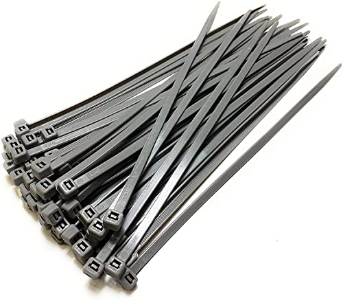 50 X Silver Grey Cable Ties 370Mm X 4.8Mm Wheel Trims Hub Cap