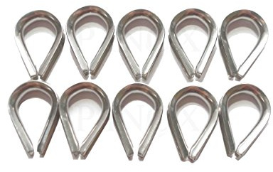 Cosse Coeur 6 mm ( lot de 10 ) inox 316