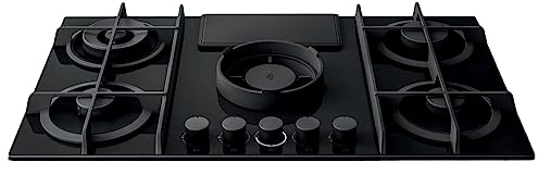 Elica; Piano cottura con cappa aspirante NIKOLATESLA FLAME BL/A/88; Color: vetro nero