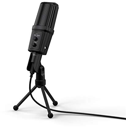 Urage Microphone de jeu Stream 700 HD (longueur de câble 2,5 mètres, USB, avec pied, 30 Hz - 18 kHz, 2200 Ω) Noir