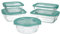 Luminarc Keep'n Lagon Set mit 5 Gläsern mit Deckel, 76 cl, 82 cl, 92 cl, 2 x 122 cl, zweifarbig