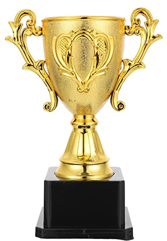 Wakauto Goldfarbene Kunststoff-Trophäen für Kinder, Trophäen und Auszeichnungen für Kinder, Wertschätzung, Belohnung, Geschenk Studenten, Mitarbeiter oder Jugendliche, 18 cm