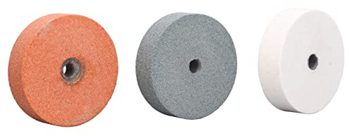 3Pcs Rueda Abrasiva de Banco, Disco de Carburo de Silicio Rueda Abrasiva de Pedestal para Metal Cerámica Madera 75 x 10 x 20mm