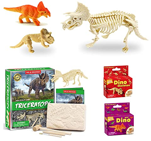 Dino Ausgrabungsset- 3*Dinosaurier Archäologie Spielzeug -Spannende Archäologie Sets-Fossilien Ausgrabungsset-Geschenke,Geschenke, die das Interesse der 456-Jährigen an Entdeckungen wecken