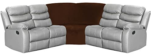 ULTICOR Corner Wedge Seat Cover for L Shape Recliner Couch (Chocolate)