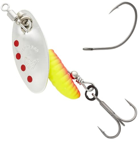Savage Gear Grub Spinners - Spinner, Größe/Gewicht/Farbe:Gr. 0/2.2g / Silver Red Yellow