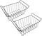 TOPINCN Panier de Rangement en Fil de Congélateur, 2 Pièces, Organisateur, étagère, Support de Panier de Congélateur pour Réfrigérateur, Panier D'épicerie, étui Noir (L 41.5cm X L 24.5cm