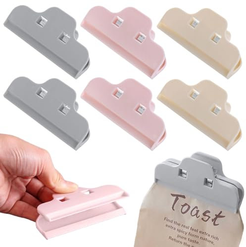 LOMSUXA 6PCS Pince Sachet Clips de Fermeture Conservation Alimentaire pour Fermer Emballage Alimentaire Fermer Sachets Parfait Utiliser à Cuisine Home ou Fourniture de Bureau 10 cm