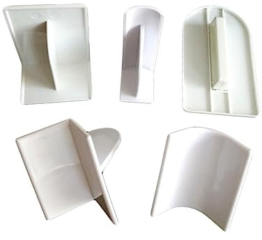Cabilock 5piezas Raspadores y Alisadores para Fondant Abs Alimentario para Repostería Herramientas Seguras para Moldear y Decorar Tartas con Esquinas Anguladas para Superficies Suaves