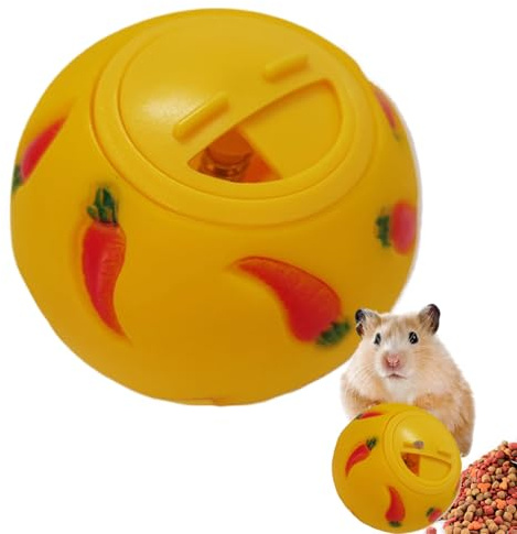 Boule à friandises pour hérisson, distributeur de nourriture interactif, 7,5 x 7,5 cm, ensemble de mangeoire casse-croûte, portable, jouet anti-ennui pour hamsters et petits animaux de compagnie