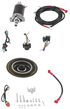 Kit de arranque eléctrico para motor exterior de 2 tiempos, motor fueraborda de 2 tiempos con motor fueraborda de 40 CV de 2 tiempos, motor fuera de borda, caja de volante, interruptor de bobina