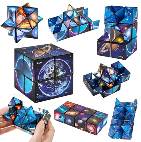 Cylora Cube Magique Étoilé 2 en 1, Cube d'Infinité 3D, Jouet Anti-Stress et Éducatif, Idéal comme Cadeau pour Enfants et Adultes