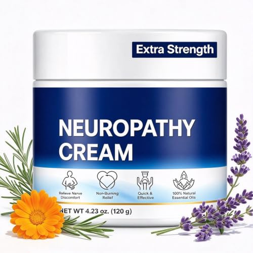 Neuropathy Relief Cream Extra Strength | for Feet/Legs/Back/Joints/Muscles/Nerve Aches/Deep Hydration, w/Rosemary, Lavendar, Natural Formula, Gentle|120g