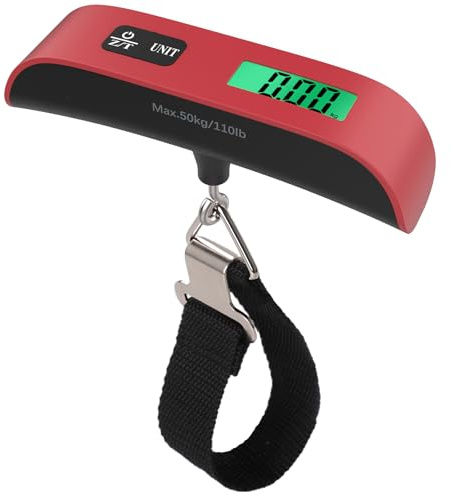 GeeRic Digital Balanza Báscula de Equipaje, LCD Portátil Báscula Maletas Viaje MAX 50 kg/110 LB Báscula de Equipaje Colgante Digital portátil para Viajes