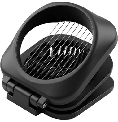nilic Egg Slicer for Boiled Eggs, Egg Cutter with Heavy Duty 304 Stainless Steel and Aluminium Alloy Multi Functional with Non-Slip Grooves Ideal for Soft Fruits for Kitchen Helper