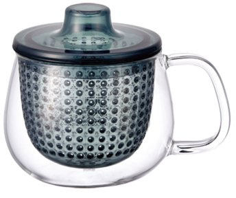 Kinto UniMug Cup Glass Tea Pot with Infuser 350 ml blue