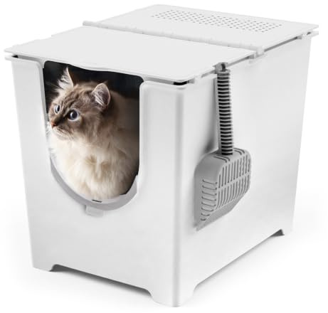 Modkat Flip Covered Litter Box, Front Entry, White