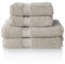 ALCLEAR Premium Frottier Handtuch Set, Frotteeserie in 6 Farben und 5 Größen, Farbe: Silbergrau, 2X Duschtücher 70x140 cm und 2X Handtücher 50x100 cm