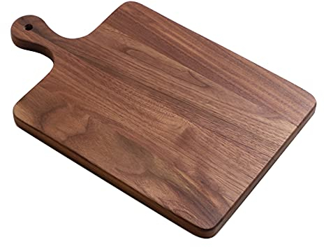 muso wood Walnut Square Cutting Board with Hanging Handle