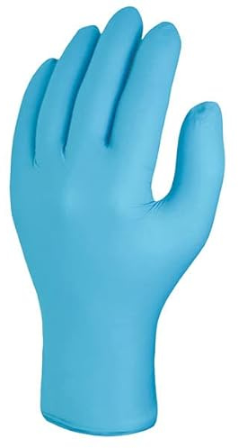 Skytec TX424 Blue (Box of 100) Disposable Nitrile Gloves - Multipurpose Latex Free Examination Gloves with High Grip (XLarge)