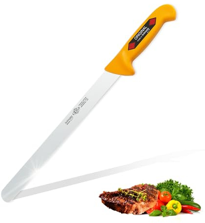 EIKASO Solingen Germany Aufschnitt/Salamimesser 45cm Schlachtermesser Metzgermesser extra lange Klinge aus Molybdänstahl 1.4116 | Für Fleisch Gemüse Obst