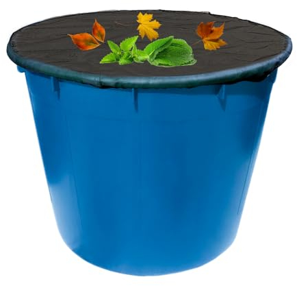 Lot de 2 filets de citerne de pluie réglables avec élastique, 95 cm de diamètre, filet de protection pour citerne de pluie, protection résistante aux intempéries contre les feuilles, les moustiques et