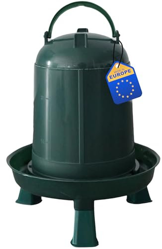 Agrarzone Eco Hühnertränke mit Füßen 3 Liter - robuste Recycling Geflügeltränke - automatischer Wasserspender Hühner & Geflügel - Hühnerstall Zubehör