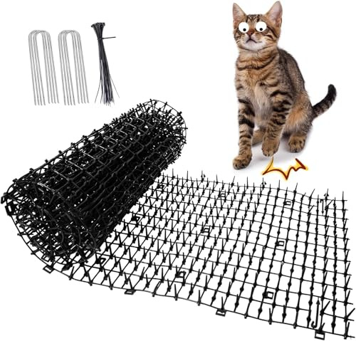 150cm*30cm Picchi Rete Anti-Gatto con Spine Morbide, Tappeto Anti-Gatto Impedire agli Animali Domestici Avvicinarsi Adatto Giardini Interni Ed Esterni