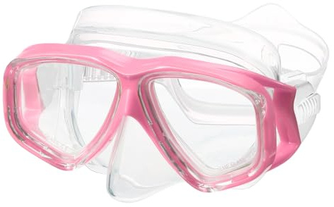 PATIKIL Swim Goggles with Nose Cover, Silicone Scuba Diving Mask Anti-Fog Snorkel Dive Goggles Snorkeling Dive Mask Gear for Youth Junior Adult Scuba Diving, Pink