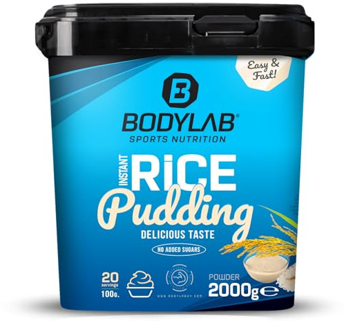 Bodylab24 Instant Rice Pudding 2kg, aus 100% Reismehl, ohne weitere Zusätze, die schnelle und leckere Kohlenhydratversorgung im Masseaufbau oder vorm Training, geschmacksneutral