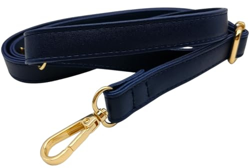 Correa Ajustable de Piel para Mujer Bolso, 90-125cm PU Correa de Reemplazo Universal Bolso para Mujer con Hebilla de Oro para Cruzados/Monedero/Camara Accesorios, 1.9cm, 1709（Azul）