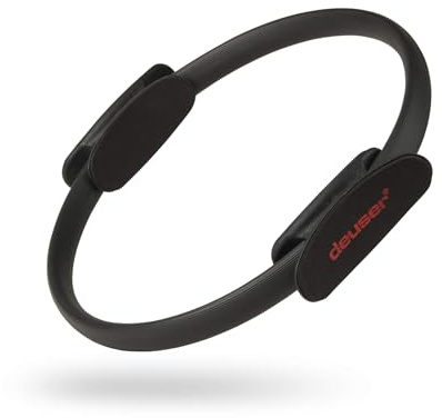 Deuser Pilates Ring, Ø 35 cm, Fiberglas mit Schaumstoff ummantelt, rutschfeste Polstergriffe, Ganzkörpertrainings-Equipment für Pilates, Yoga und Rehabilitationstraining