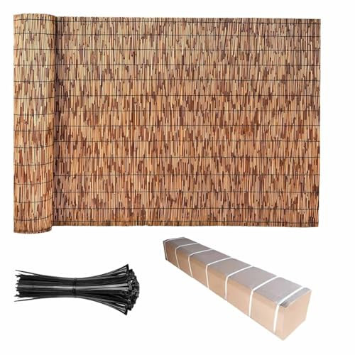 Bliajkswyr Vallas para Jardin 70 80 90 100 150 170 180 200 300 400 500cm Estera De Mimbre Privacidad Natural Privacidad Valla Cañizo para Ocultación Tejido A Mano Interior Exterior Patio