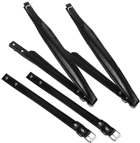 Abaodam Correa de Acordeón Ajustable de Cuero Negro Banda Cómoda para Músicos Expertos y Principiantes en Accesorios para Acordeón