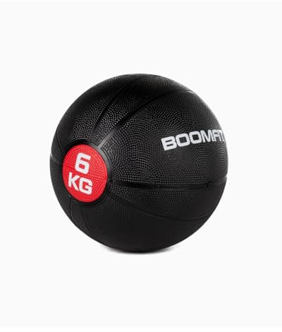 BOOMFIT Balón Medicinal 6kg | para Entrenamiento Funcional, Boxeo, Muay Thai, fútbol y Baloncesto | Refuerza Fuerza, coordinación y Equilibrio en casa, Gimnasio y Box de Cross Training