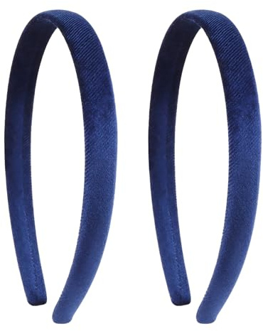 2 Pack Velvet Headband, Blue Hair Band, Hair Accessories, Non-Slip Headband