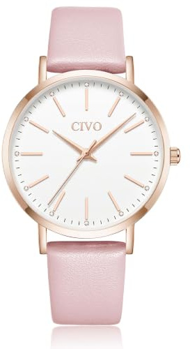 CIVO Montre Femme Business Analogique: Cadran Minimaliste Grand Format 38mm | Montre Habillée Chic - Cadeaux Élégants pour Femmes Actives - Anniversaire & Saint-Valentin