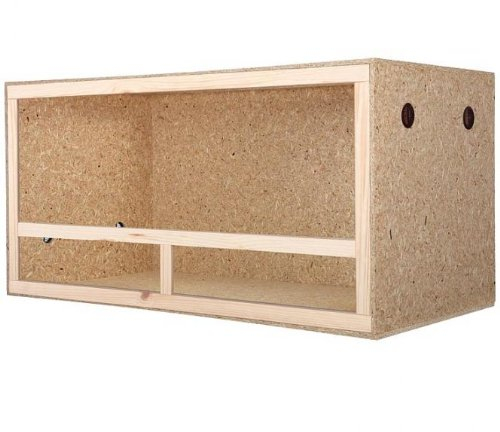 REPITERRA Terrarium für Reptilien & Amphibien, Holzterrarium mit Seitenbelüftung 100x40x40cm