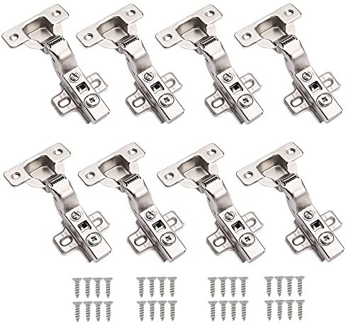 Probrico 4 Pair Soft Close Concealed Kitchen Cabinet Hinges CHR073HB 110 Degree Inset Hydraulic Furniture Cupboard Door Hinge