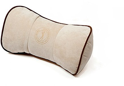 Alibo Cuscino cervicale terapeutico per collo da viaggio, poggiatesta posteriore per auto, con cinghia elastica regolabile, inserti in carbone di bambù