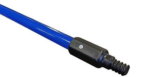 American Select Tubing 60 Blue Powder Coated Metal Broom Handle with Black Hex Thread, Broom Stick