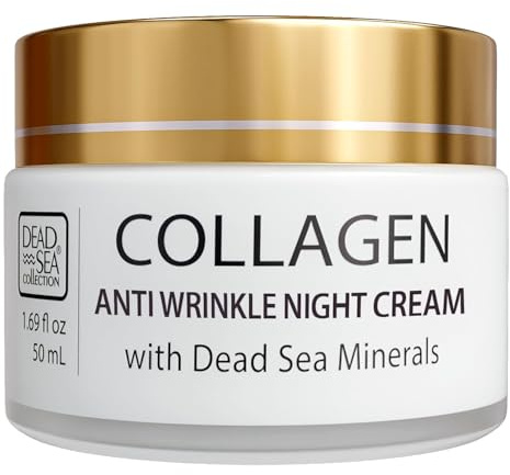 Kollagen Dead Sea Collection med mineraler från Döda havet, nattkräm mot rynkor, 1,69 fl oz (50 ml).